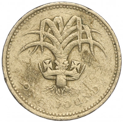 1 фунт 1990 года Великобритания