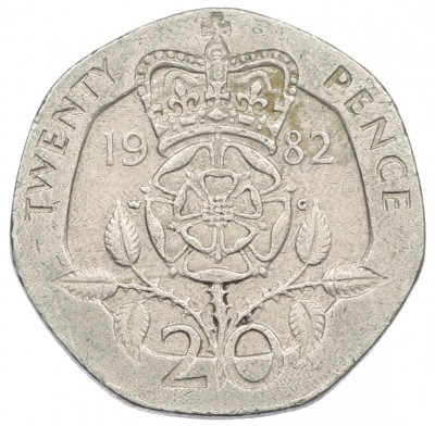 20 пенсов 1982 года Великобритания