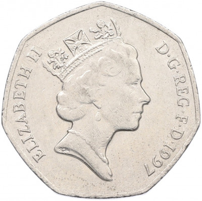 50 пенсов 1997 года Великобритания
