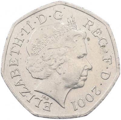 50 пенсов 2001 года Великобритания