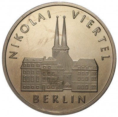 5 марок 1987 года Восточная Германия (ГДР) «750 лет Берлину — Квартал Николаи»