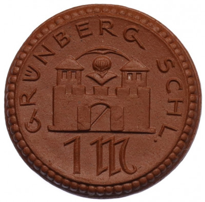 1 марка 1921 года Германия — город Грюнберг (Нотгельд)