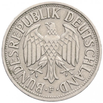 1 марка 1950 года F Западная Германия (ФРГ)