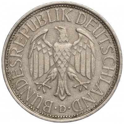 1 марка 1972 года D Западная Германия (ФРГ)