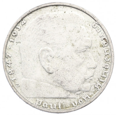 2 рейхсмарки 1938 года D Германия