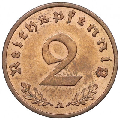 2 рейхспфеннига 1937 года A Германия