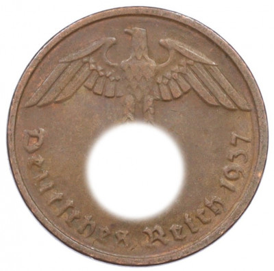 2 рейхспфеннига 1937 года D Германия