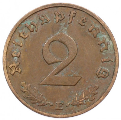2 рейхспфеннига 1938 года E Германия