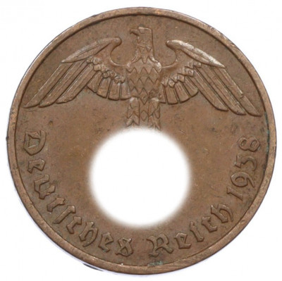 2 рейхспфеннига 1938 года F Германия