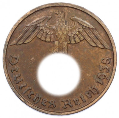 2 рейхспфеннига 1938 года J Германия