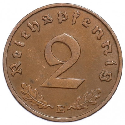 2 рейхспфеннига 1939 года E Германия