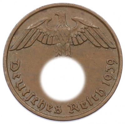 2 рейхспфеннига 1939 года J Германия