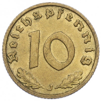 10 рейхспфеннигов 1938 года J Германия