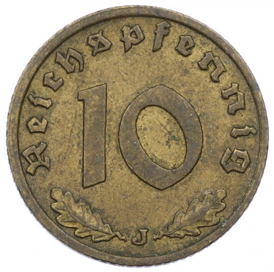 10 рейхспфеннигов 1939 года J Германия