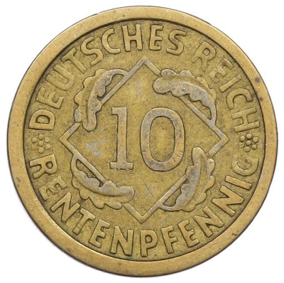 10 рентенпфеннигов 1924 года A Германия