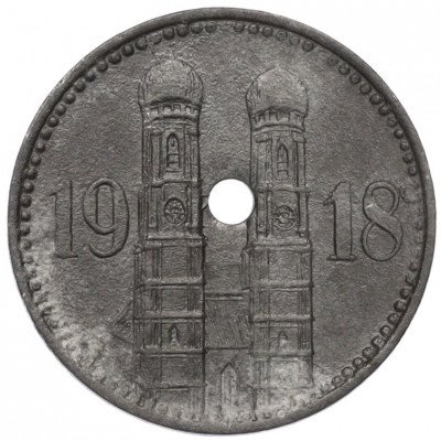 15 пфеннигов 1918 года Германия — город Мюнхен (Нотгельд)