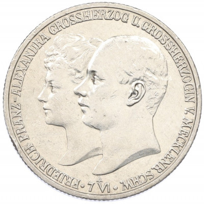 2 марки 1904 года Германия (Мекленбург-Шверин) «Свадьба Герцога Фридриха Франца IV»