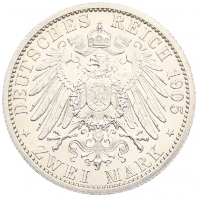 2 марки 1905 года Германия (Шварцбург-Зондерсгаузен) «25 лет правлению Карла Гюнтера»