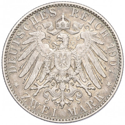 2 марки 1907 года Германия (Саксония)