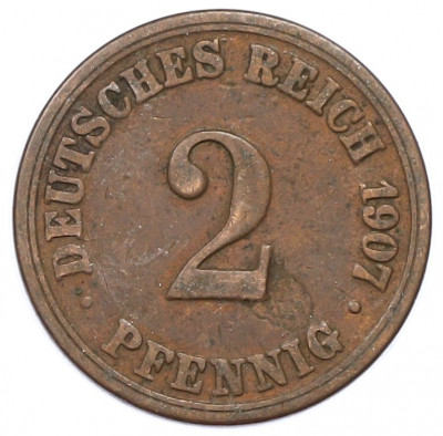 2 пфеннига 1907 года A Германия