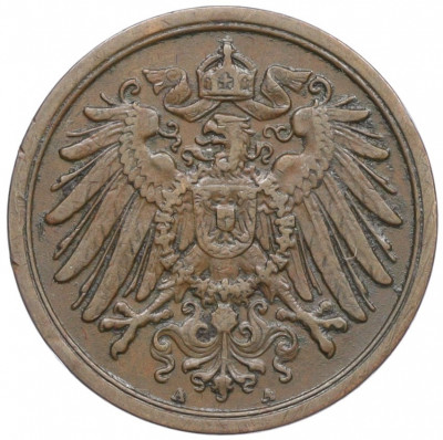 2 пфеннига 1910 года А Германия