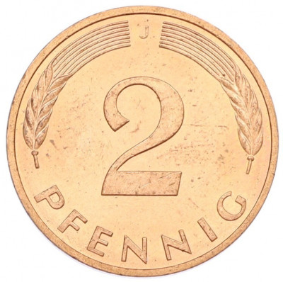 2 пфеннига 1993 года J Германия
