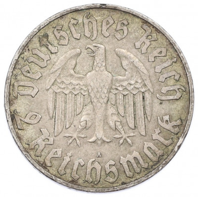 2 рейхсмарки 1933 года A Германия «450 лет со дня рождения Мартина Лютера»