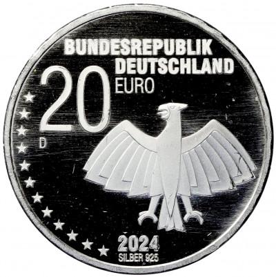 20 евро 2024 года D Германия «125-летие со дня рождения Эриха Кестнера»