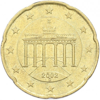 20 евроцентов 2002 года D Германия