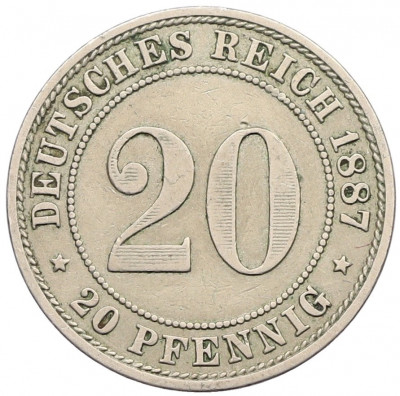 20 пфеннигов 1887 года A Германия