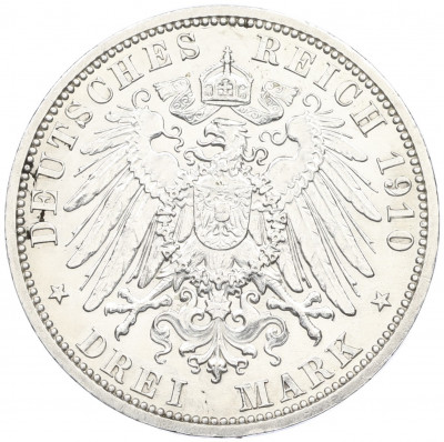 3 марки 1910 года A Германия (Саксен-Веймар-Эйзенах) «Свадьба Вильгельма и Феодоры»