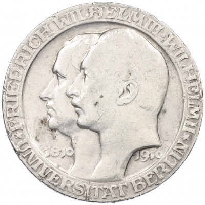 3 марки 1910 года Германия (Пруссия) «Берлинский университет»