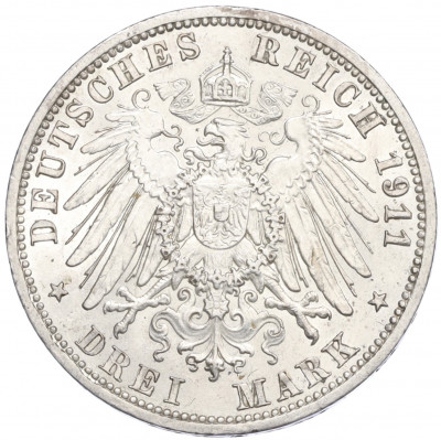 3 марки 1911 года А Германия (Ангальт)