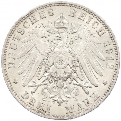 3 марки 1912 года E Германия (Саксония)