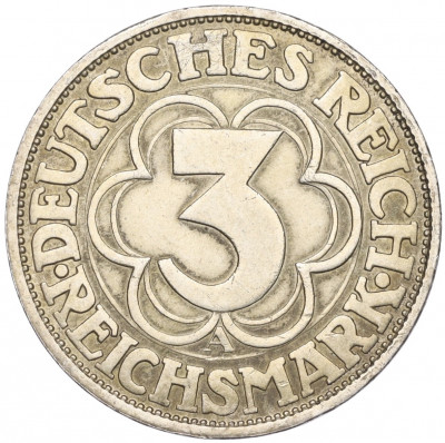 3 рейхсмарки 1927 года A Германия «1000 лет Нордхаузену»