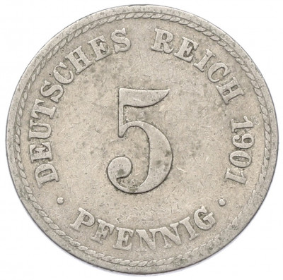 5 пфеннигов 1901 года A Германия