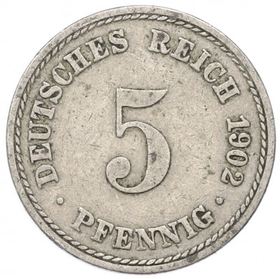 5 пфеннигов 1902 года A Германия