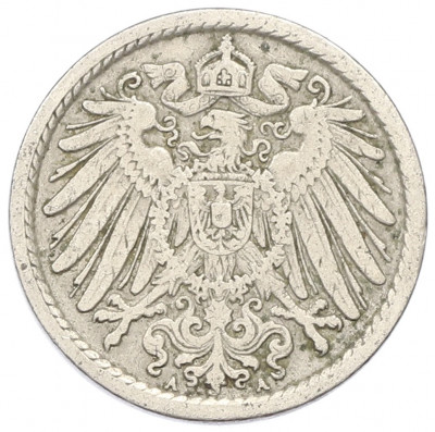 5 пфеннигов 1905 года A Германия