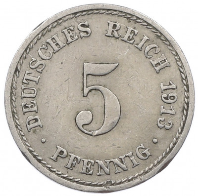 5 пфеннигов 1913 года A Германия
