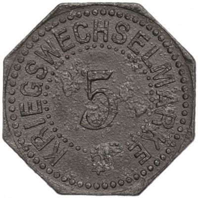 5 пфеннигов 1917 года Германия — город Бергедорф (Нотгельд)