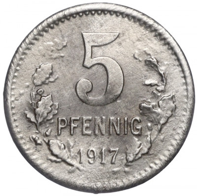 5 пфеннигов 1917 года Германия — город Унна (Нотгельд)