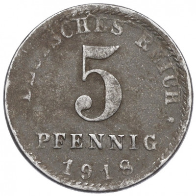 5 пфеннигов 1918 года А Германия