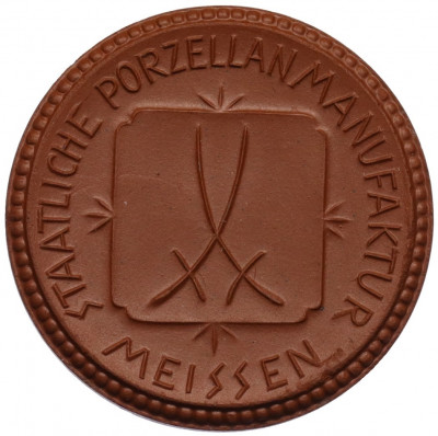 Медаль 1922 года Фарфоровый завод Мейсена «Ежегодная выставка немецких работ в Дрездене»