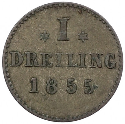 1 дрейлинг 1855 года Гамбург