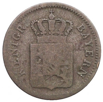 1 крейцер 1850 года Бавария