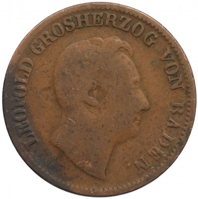 1 крейцер 1851 года Баден