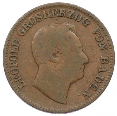 1 крейцер 1852 года Баден