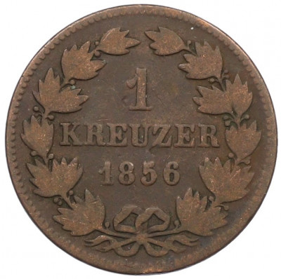 1 крейцер 1856 года Баден
