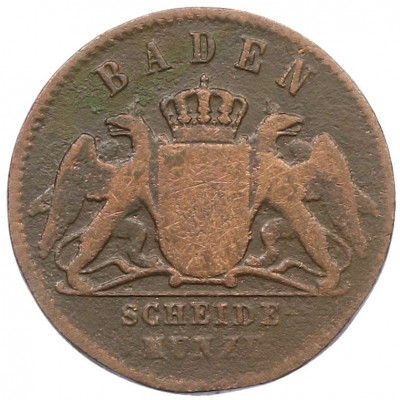 1 крейцер 1859 года Баден