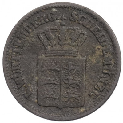 1 крейцер 1863 года Вюртемберг